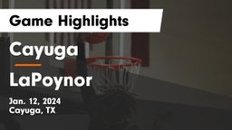 Cayuga  vs LaPoynor  Game Highlights - Jan. 12, 2024