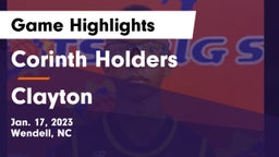 Corinth Holders  vs Clayton  Game Highlights - Jan. 17, 2023