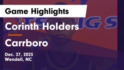 Corinth Holders  vs Carrboro  Game Highlights - Dec. 27, 2023