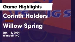 Corinth Holders  vs  Willow Spring  Game Highlights - Jan. 12, 2024