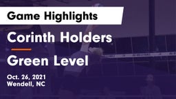 Corinth Holders  vs Green Level  Game Highlights - Oct. 26, 2021