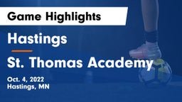 Hastings  vs St. Thomas Academy   Game Highlights - Oct. 4, 2022