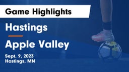 Hastings  vs Apple Valley  Game Highlights - Sept. 9, 2023