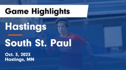 Hastings  vs South St. Paul  Game Highlights - Oct. 3, 2023