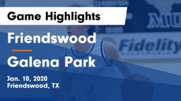 Friendswood  vs Galena Park  Game Highlights - Jan. 10, 2020