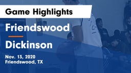 Friendswood  vs Dickinson  Game Highlights - Nov. 13, 2020