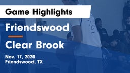 Friendswood  vs Clear Brook  Game Highlights - Nov. 17, 2020