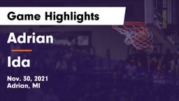 Adrian  vs Ida  Game Highlights - Nov. 30, 2021