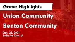 Union Community  vs Benton Community Game Highlights - Jan. 23, 2021