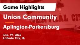 Union Community  vs Aplington-Parkersburg  Game Highlights - Jan. 19, 2023