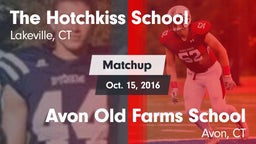 Matchup: The Hotchkiss School vs. Avon Old Farms School 2016