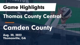 Thomas County Central  vs Camden County  Game Highlights - Aug. 20, 2022