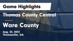 Thomas County Central  vs Ware County  Game Highlights - Aug. 23, 2022