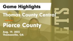 Thomas County Central  vs Pierce County  Game Highlights - Aug. 19, 2023