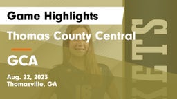 Thomas County Central  vs GCA Game Highlights - Aug. 22, 2023
