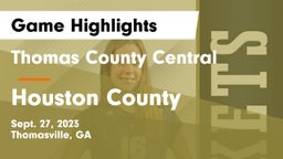 Thomas County Central  vs Houston County  Game Highlights - Sept. 27, 2023