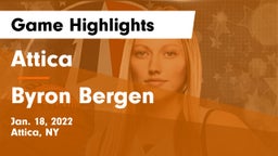 Attica  vs Byron Bergen  Game Highlights - Jan. 18, 2022