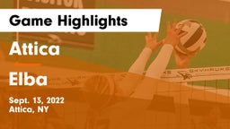 Attica  vs Elba  Game Highlights - Sept. 13, 2022