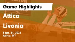 Attica  vs Livonia  Game Highlights - Sept. 21, 2022