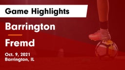 Barrington  vs Fremd  Game Highlights - Oct. 9, 2021