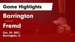 Barrington  vs Fremd  Game Highlights - Oct. 29, 2021