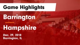 Barrington  vs Hampshire  Game Highlights - Dec. 29, 2018