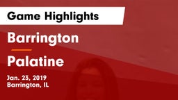 Barrington  vs Palatine  Game Highlights - Jan. 23, 2019