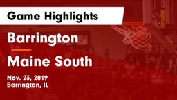 Barrington  vs Maine South  Game Highlights - Nov. 23, 2019