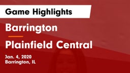 Barrington  vs Plainfield Central  Game Highlights - Jan. 4, 2020