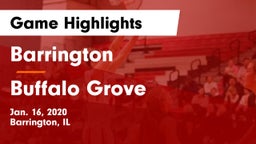 Barrington  vs Buffalo Grove  Game Highlights - Jan. 16, 2020