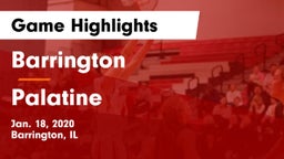 Barrington  vs Palatine  Game Highlights - Jan. 18, 2020