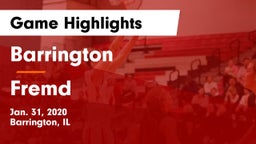 Barrington  vs Fremd  Game Highlights - Jan. 31, 2020