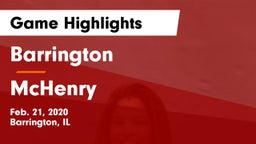 Barrington  vs McHenry  Game Highlights - Feb. 21, 2020