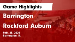 Barrington  vs Rockford Auburn Game Highlights - Feb. 25, 2020