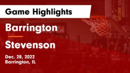 Barrington  vs Stevenson  Game Highlights - Dec. 28, 2022