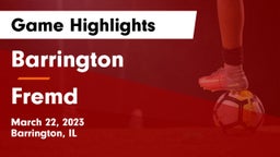 Barrington  vs Fremd  Game Highlights - March 22, 2023