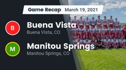 Recap: Buena Vista  vs. Manitou Springs  2021
