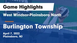 West Windsor-Plainsboro North  vs Burlington Township  Game Highlights - April 7, 2022