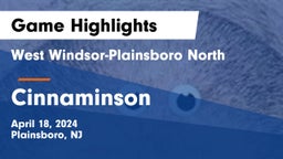 West Windsor-Plainsboro North  vs Cinnaminson  Game Highlights - April 18, 2024