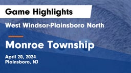 West Windsor-Plainsboro North  vs Monroe Township  Game Highlights - April 20, 2024