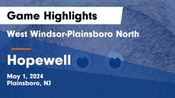 West Windsor-Plainsboro North  vs Hopewell Game Highlights - May 1, 2024