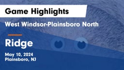 West Windsor-Plainsboro North  vs Ridge  Game Highlights - May 10, 2024