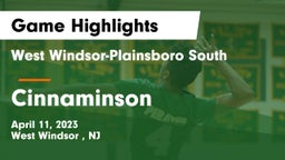 West Windsor-Plainsboro South  vs Cinnaminson  Game Highlights - April 11, 2023