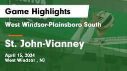 West Windsor-Plainsboro South  vs St. John-Vianney  Game Highlights - April 15, 2024