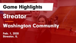Streator  vs Washington Community  Game Highlights - Feb. 1, 2020