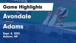 Avondale  vs Adams  Game Highlights - Sept. 8, 2022