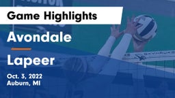 Avondale  vs Lapeer   Game Highlights - Oct. 3, 2022