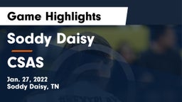 Soddy Daisy  vs CSAS Game Highlights - Jan. 27, 2022