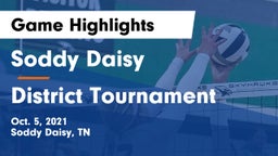 Soddy Daisy  vs District Tournament Game Highlights - Oct. 5, 2021
