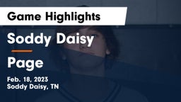 Soddy Daisy  vs Page  Game Highlights - Feb. 18, 2023
